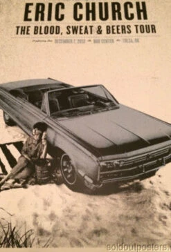 Eric Church - 2012 Poster Print Third Alert Designs Tulsa, OK Signed And #'ed