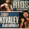 Brandon Bam Bam Rios Vs. Diego Chaves HBO Boxing Fight Poster Print Kovalev