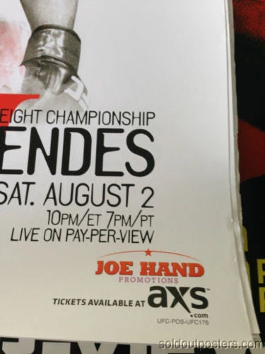 UFC 176 - 2014 Poster Print Aldo Vs. Mendes Staples Center MMA PPV 6 UFC 176 - 2014 Poster Print Aldo Vs. Mendes Staples Center MMA PPV - Image 4