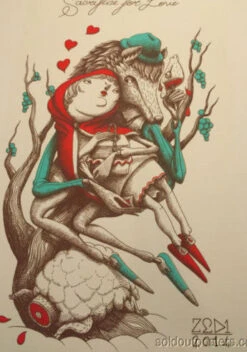 Sacrifice For Love - 2014 Zed1 Poster Print UTBNY Hand Signed And Numbered/20