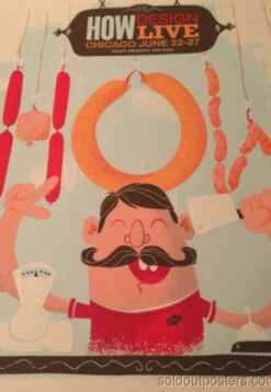 How Design Live - Delicious Design Poster Print Chicago, IL Hot Dog Screen Print