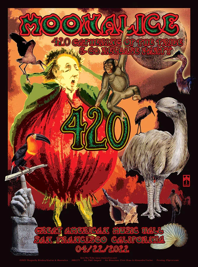 Moonalice - 2022 Pat & George Sargent Poster San Francisco, CA M1271 3 Moonalice - 2022 Pat & George Sargent Poster San Francisco, CA M1271