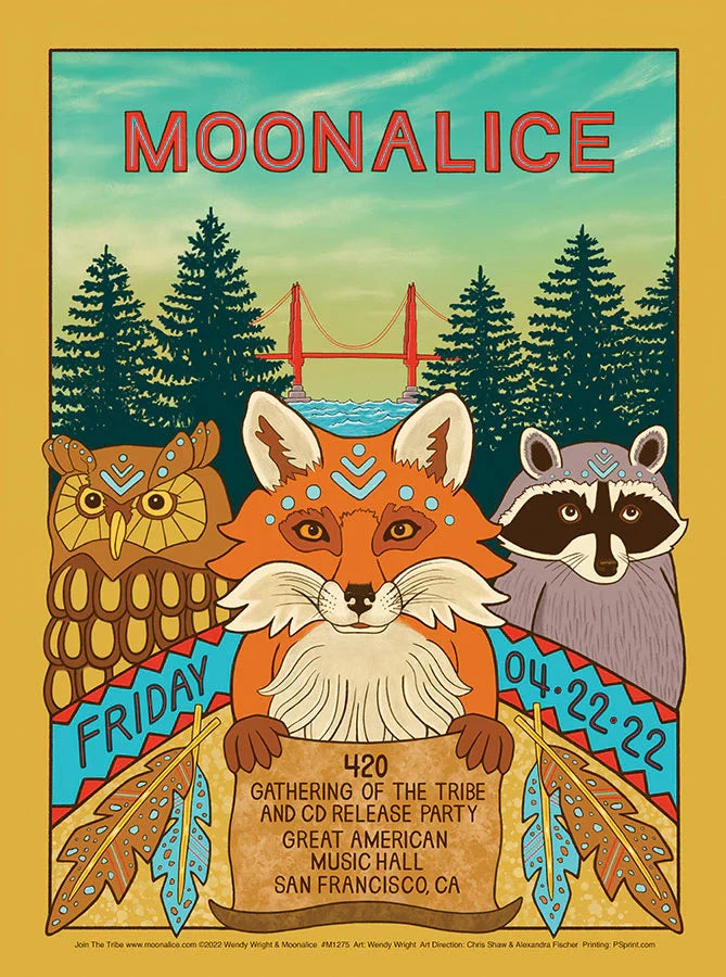 Moonalice - 2022 Wendy Wright Poster San Francisco, CA M1275 3 Moonalice - 2022 Wendy Wright Poster San Francisco, CA M1275