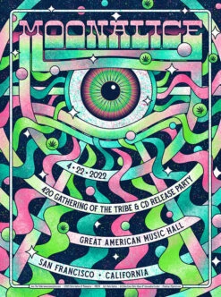 Moonalice - 2022 Chris Gallen Poster San Francisco, CA M1279