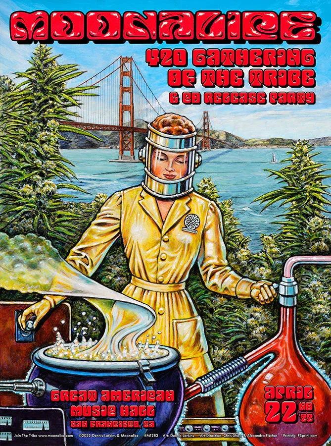 Moonalice - 2022 Dennis Larkins Poster San Francisco, CA M1283 3 Moonalice - 2022 Dennis Larkins Poster San Francisco, CA M1283
