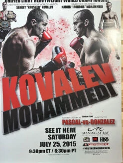 Boxing - 2015 Kovalev Vs Mohammedi Poster
