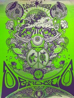 Dead & Company - 2024 Liane Plant Poster Las Vegas, Nevada Sphere Rainbow FOIL