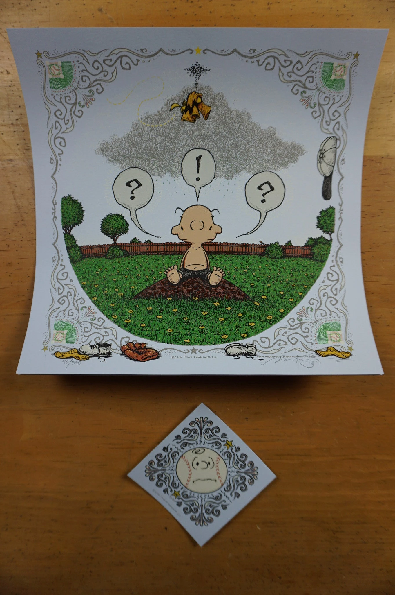 On The Mound - 2016 Marq Spusta Poster Blue Sky Ed With Card 3 On The Mound - 2016 Marq Spusta Poster Blue Sky Ed With Card