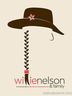 WILLIE NELSON & Family - 2013 Powerslide Design Poster Print Marymoor Park S/N