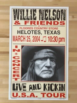 Willie Nelson - 2004 Franks Brothers 3/25 Poster Helotes, TX -Soldout Posters image 096044d5 c8e5 4daa ba70 0148473dae6b