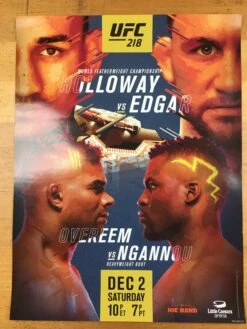 UFC 218 - 2017 Poster Holloway Vs Edgar, Overeem Vs Ngannou -Soldout Posters image 0e527109 657f 4e37 b886 366d5c35c601