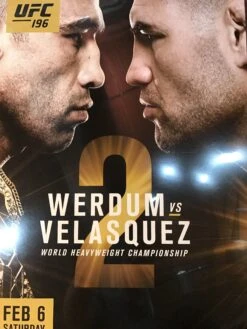 UFC 196 Poster Werdum Vs. Velasquez MGM PPV