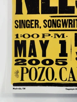 Willie Nelson - 2005 Hatch Show Print 5/1 Poster Pozo, CA Saloon -Soldout Posters image 1360ad93 db31 4292 917f e02ef05b613d