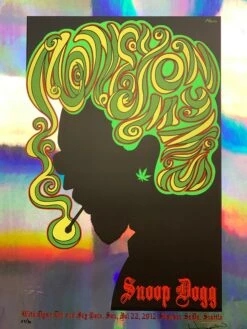 Snoop Dogg - 2012 Justin Hampton Poster Seattle Showbox FOIL