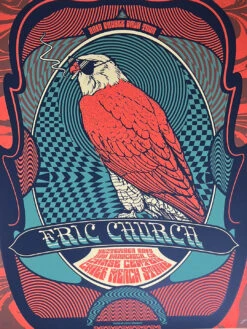 Eric Church - 2019 Status Serigraph Poster San Francisco, CA 2