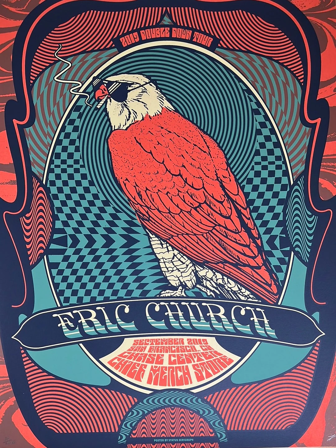 Eric Church - 2019 Status Serigraph Poster San Francisco, CA 2 3 Eric Church - 2019 Status Serigraph Poster San Francisco, CA 2