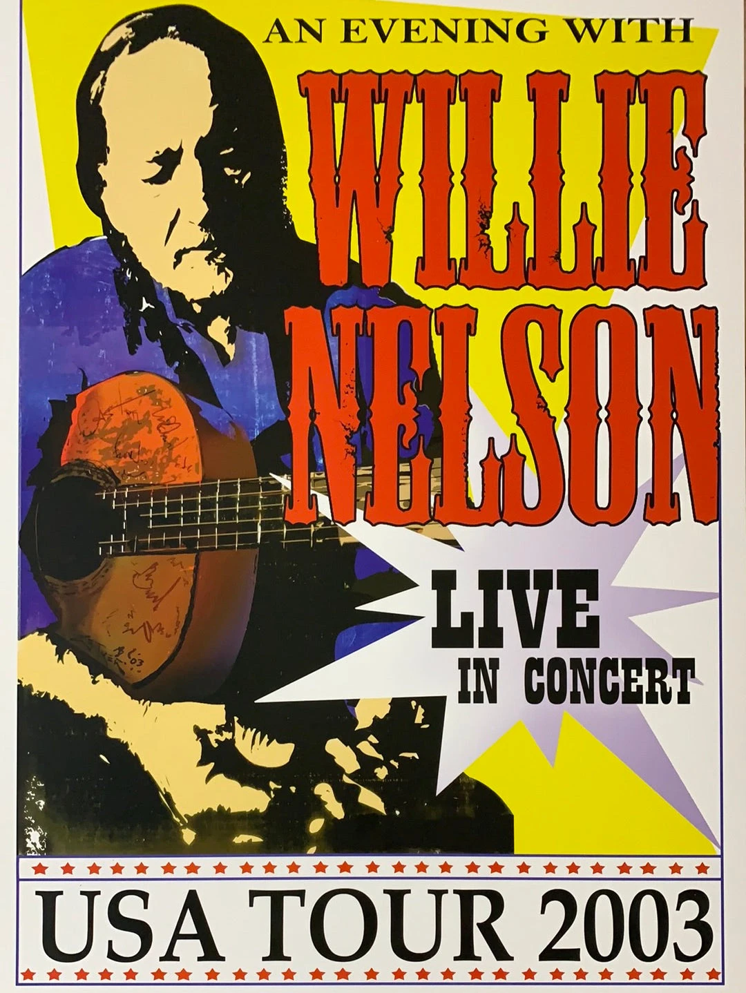 Willie Nelson - 2003 USA Tour Poster Old Whiskey River 3 Willie Nelson - 2003 USA Tour Poster Old Whiskey River