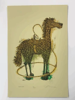 Tiny Cowboy - 2009 Dan Grzeca Poster Art Print Green/Gold 21/200 -Soldout Posters image 24c0d048 53d8 4f20 b895 1664cac57d16