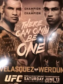 UFC 188 Poster Velazquez Vs. Werdum Mexico PPV