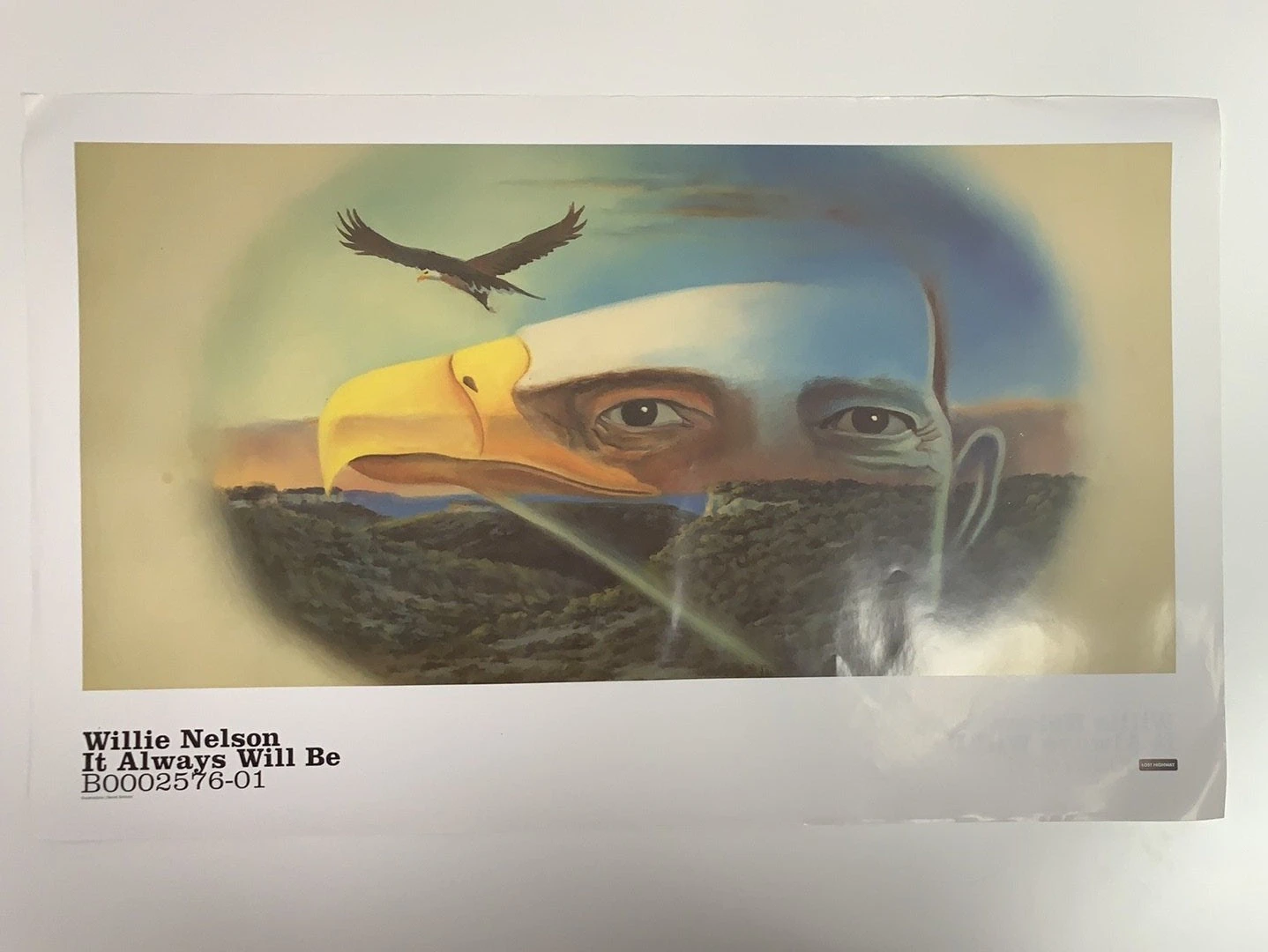 Willie Nelson - Original Promo Poster Vinyl Insert 24x15 Record Art 5 Willie Nelson - Original Promo Poster Vinyl Insert 24x15 Record Art - Image 3