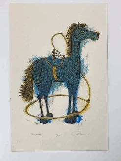 Tiny Cowboy - 2009 Dan Grzeca Poster Art Print BLUE 21/200 -Soldout Posters image 3009c3c9 778d 4905 8872 07847b2cb3c7