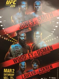 UFC 235 2019 Poster Jones Vs Smith, Woodley Vs Usman & Lawler Vs Askren -Soldout Posters image 31d51218 43d6 44c1 aa53 b8d20aeed2d6