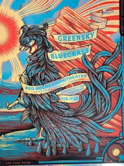 Greensky Bluegrass - 2022 Half Hazard Poster C FOIL Red Rocks Morrison, CO