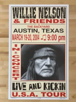 Willie Nelson - 2004 Franks Brothers 3/19-20 Poster Austin, TX 5 Willie Nelson - 2004 Franks Brothers 3/19-20 Poster Austin, TX -Soldout Posters image 401a6283 29b5 4e4e 993f aafb913a79da