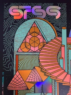 STS9 - 2022 Status Serigraph Poster FOIL Red Rocks Morrison, CO 7/22