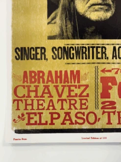 Willie Nelson - 2006 Hatch Show Print 2/12 Poster El Paso, Texas Abraham Chavez -Soldout Posters image 48165da7 35bf 4ae0 bf2a b2067fb9c0cf