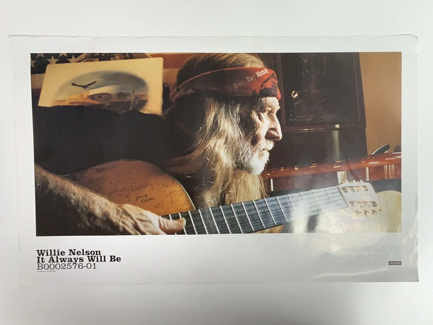 Willie Nelson - Original Promo Poster Vinyl Insert 24x15 Record Art 4 Willie Nelson - Original Promo Poster Vinyl Insert 24x15 Record Art - Image 2