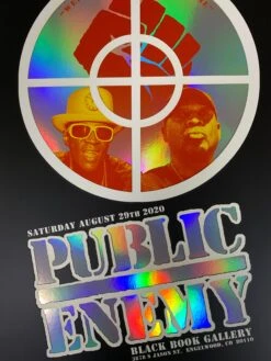 Public Enemy Variant - 2020 Emek Poster Foil With Date The Terrordome GID, CO