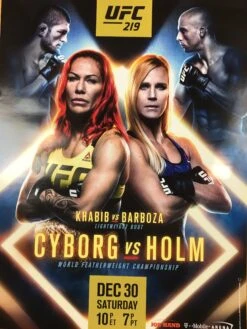 UFC 219 - Cyborg Vs Holm Poster MMA Ultimate Fighting Print