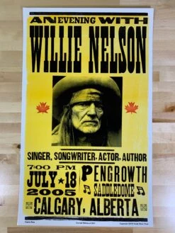 Willie Nelson - 2005 Franks Brothers Poster Calgary, Alberta -Soldout Posters image 5396915f aab8 4823 9a9a 8538b4672b58
