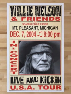 Willie Nelson - 2004 Franks Brothers 12/7 Poster Mt. Pleasant, MI -Soldout Posters image 53e0e428 0159 4de4 91c4 f40ed92d7204