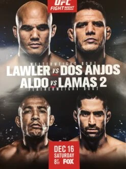 UFC Fight Night - 2017 Poster Lawler Vs Dos Anjos, Aldo Vs Lamas 2