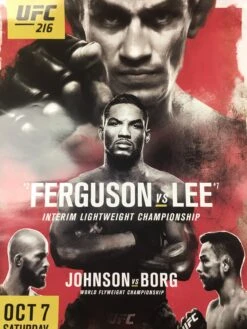 UFC 216 - 2017 Poster Ferguson Vs Lee, Johnson Vs Borg