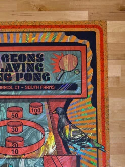 Pigeons Playing Ping Pong - 2020 Status Serigraph FOIL Poster Morris, CT -Soldout Posters image 5869d771 cf25 4a11 b1fb d4438a9c6ebd