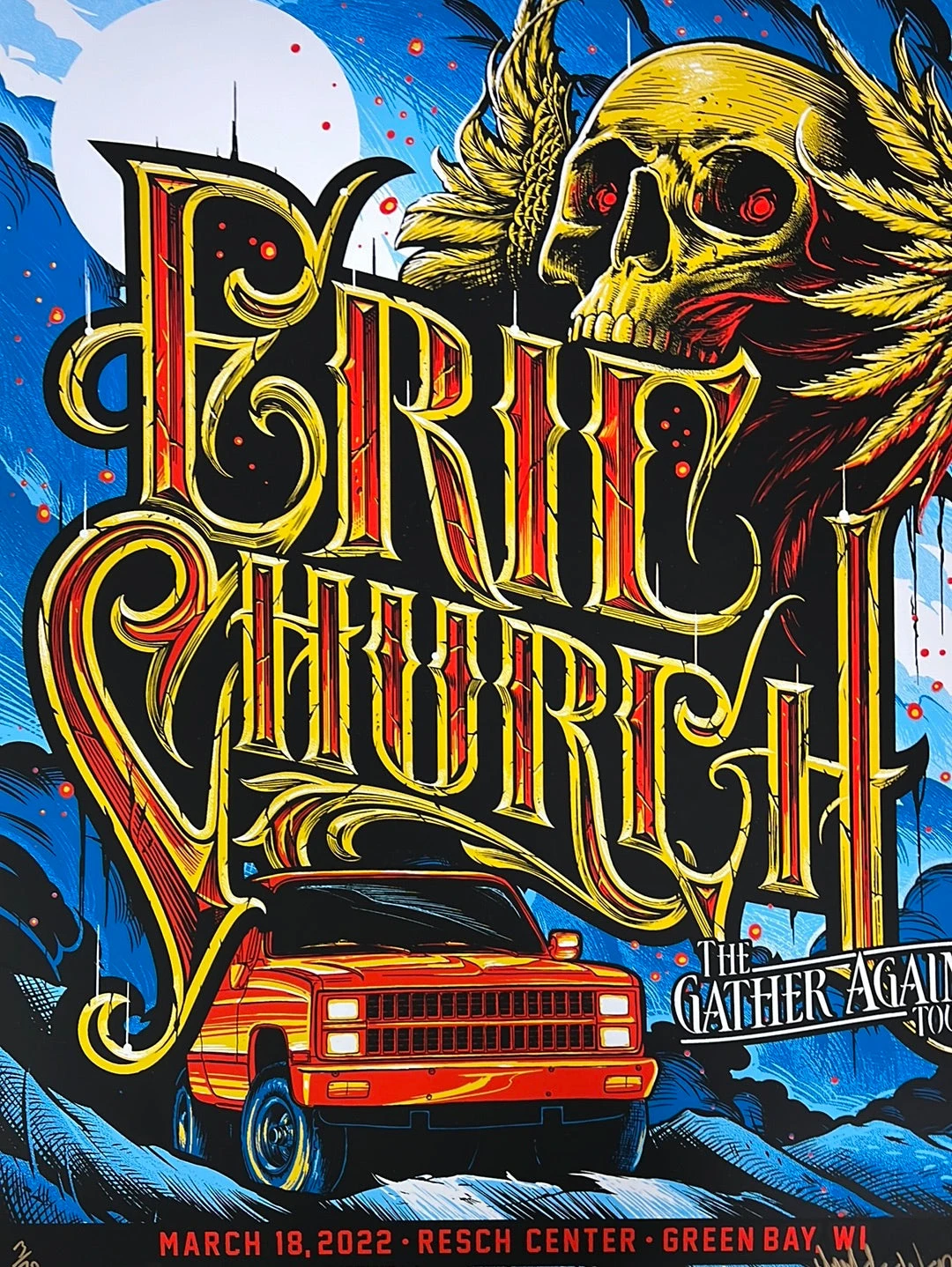 Eric Church - 2022 Maxx242 Poster Green Bay, WI 3/18 3 Eric Church - 2022 Maxx242 Poster Green Bay, WI 3/18