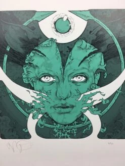 Pig Lady - 2008 John Dyer Baizley Poster Teal