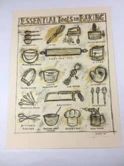 Essential Tools In Baking - 2012 Dan Grzeca Poster Art Print -Soldout Posters image 603cd7a7 7f0a 4fc6 97e2 a7f431d9fa05