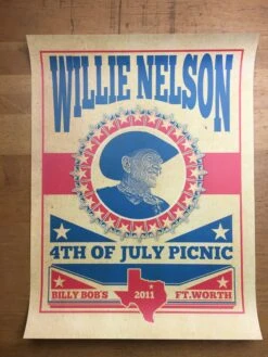Willie Nelson - 2011 Unknown Artist Poster Fort Worth, TX Billy Bob's -Soldout Posters image 64c5d885 d286 4f72 b47d 626e27dc720a