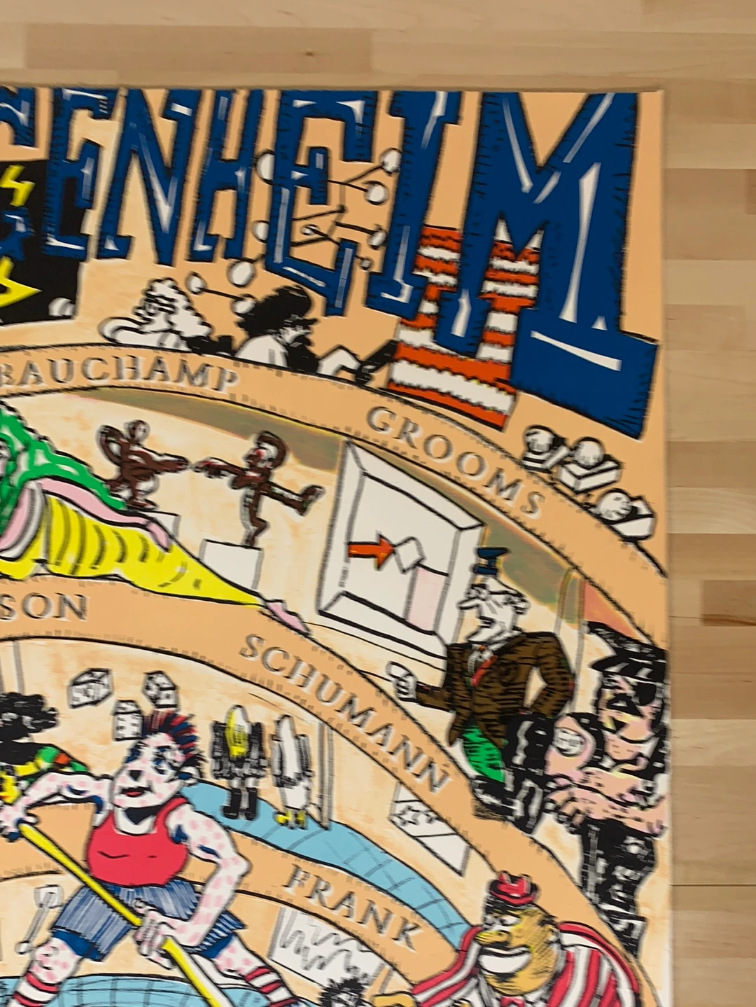 The Guggenheim - 1972 Red Grooms Art Print Poster Original Vintage 6 The Guggenheim - 1972 Red Grooms Art Print Poster Original Vintage - Image 4