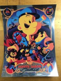Popeye The Sailor Meets Sindbad The Sailor - 2014 Tom Whalen Poster Foil Blue Va -Soldout Posters image 65f5bdfb fe7e 4f1a 95e8 9ce4645d72fb