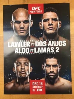 UFC Fight Night - 2017 Poster Lawler Vs Dos Anjos, Aldo Vs Lamas 2 -Soldout Posters image 6ddf4c72 2b41 449b a4bb 63004fe70fd3