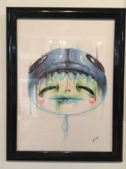 The Lie - Jay Turner Blue Helmet Art Print Graffiti Chicago