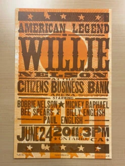Willie Nelson - 2011 Hatch Show Print 6/24 Poster Ontario, California 5 Willie Nelson - 2011 Hatch Show Print 6/24 Poster Ontario, California -Soldout Posters image 74addb44 114a 4a72 bad9 f2ab2e510689