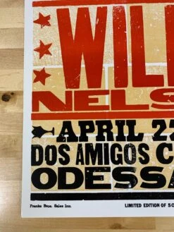 Willie Nelson - 2010 Hatch Show Print 4/22 Poster Odessa, Texas Dos Amigos Cantina -Soldout Posters image 7e02e41e c84c 4b3f 8635 d549078fa4ff