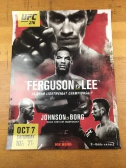 UFC 216 - 2017 Poster Ferguson Vs Lee, Johnson Vs Borg -Soldout Posters image 7e8544cd ae35 4d74 a86c 82a43408c501