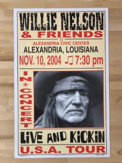 Willie Nelson - 2004 Franks Brothers 11/10 Poster Alexandria, LA 5 Willie Nelson - 2004 Franks Brothers 11/10 Poster Alexandria, LA -Soldout Posters image 8635ef30 c4f7 425f 9b33 2952328c3ebc